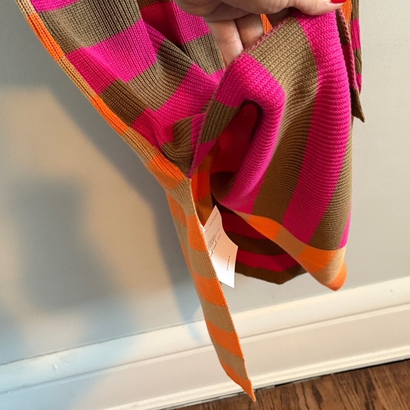 Striped Pink and Orange Sleeveless Dress size L, never worn - Picture 4 of 6